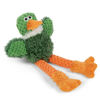 Picture of goDog Checkers Just for Me Skinny Duck Squeaky Plush Dog Toy, Chew Guard Technology - Green, Mini