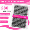 Picture of TDANCE Lash Clusters DIY Eyelash Extensions 280 Pcs 30D+40D Cluster Lashes C D Curl Individual Lashes Cluster Reusable Soft & Comfortable DIY Lash Extensions at Home(30D+40D,C Curl,16-20mm)