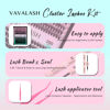 Picture of VAVALASH Lash Clusters Kit 40D+60D 16-20mm Cluster Lashes Wispy Volume Individual Lashes, Lash Bond and Seal Glue, Lash Tweezer for DIY Lash Extension at Home (40D+60D-16-20MIX-KIT)