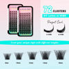 Picture of VAVALASH Individual Cluster Lashes 72 PCS DIY Eyelash Extension Light and Soft Faux Mink Slik Lash Clusters Easy Full Lash Extensions DIY at Home (V02, D Curl-8-16mm Mix)