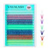 Picture of VAVALASH 7 Colors DIY Lash Extensions 280 PCS 30D Colored Individual Cluster Lashes D Curl Lash Clusters Faux Mink Slik Wispy False Lashes Easy Lash Extension DIY at Home (Color-30D-0.07-D-16mm)