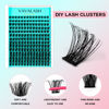 Picture of VAVALASH 196 PCS Individual Cluster Lashes DIY Eyelash Extension Light and Soft Faux Mink Slik Lash Clusters Easy Full Lash Extensions DIY at Home (AL09, D Curl-8-16MIX)