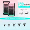 Picture of VAVALASH 120 PCS Individual Cluster Lashes Extensions DIY Eyelash Extension 10D 20D 30D 40D 50D Light and Soft False Lash Clusters Easy Full Lash Extensions DIY at Home (Cluster-40D-C-8-16mm Mix)