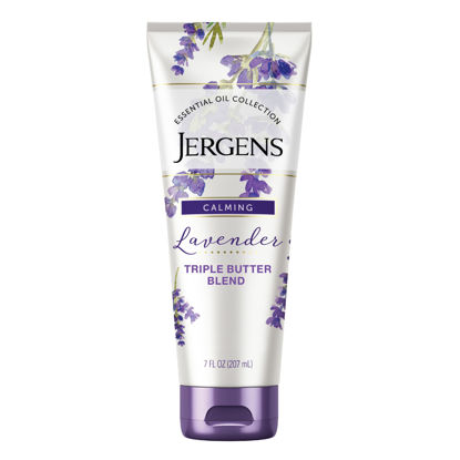 Picture of Jergens Lavender Body Butter Body and Hand Lotion, Moisturizer for Women, 7 Fl Oz (Pack of 1), with Essential Oils for Indulgent Moisturization White