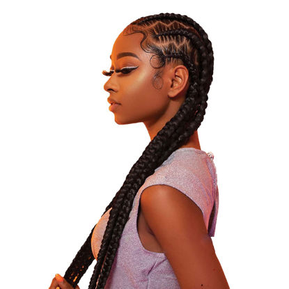 Picture of Sensationnel Xpression prestretched braiding hair - 3x xpression 58-inch kanekalon flame retardant smooth yaki braid - 3x x-pression 58 inch (1 pack, SM1B/BG)