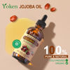 Picture of Yoken Jojoba Oil 4 fl oz EWG Verified 100% Pure Jojoba Oil Cold Pressed for Skin, Hair, Nails, Cuticles - Unrefined & Hexane Free, Natural Moisturizer Jojoba Carrier Oil Facial Oil for Gua Sha Massage