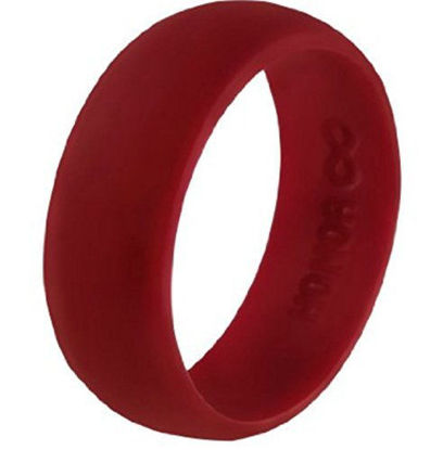 Picture of Silicone Wedding Ring by HonorGear, Premium Medical Grade Wedding-Bands for Active Men, Athletes, Comfortable Fit & Skin Safe, Non-toxic, Antibacterial (Brick Red, 6)