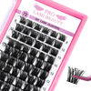 Picture of Cluster Lashes 72 Pcs Lash Clusters DIY Eyelash Extension Individual Cluster Eyelashes Tender Style Self-Application Fluffy Super Thin Band Reusable Soft & Comfortable(Tender-D-8-16mix)