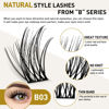 Picture of B&Qaugen Lash Clusters (B03, D-16mm) Individual, Vegan, Cruelty Free, 72 Cluster DIY at Home False Eyelash Extensions