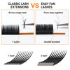 Picture of B&Qaugen Easy Fan Lashes DD-0.07-9 mm Volume Lash Extensions 9-25 mm B&Qaugen Easy Fan Volume Lashes Rapid Blooming Lashes Automatic Flowing Eyelash Extensions(DD-0.07-9)