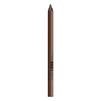 Picture of NYX PROFESSIONAL MAKEUP Line Loud Lip Liner, Longwear and Pigmented Lip Pencil with Jojoba Oil & Vitamin E - Rebel Kind (Chocolate Brown)