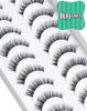 Picture of Natural Lashes Wispy Eyelashes Natural Look False Lashes Mink False Eyelashes Volume Lashes Thin Band Eyelashes 10 Pairs D-M02