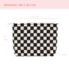 Picture of PAZIMIIK Makeup Bag Large Zipper Corduroy Make Up Pouch for Purse Travel Canvas Cosmetic Organizer for Women Brush Storage,Checkered Black