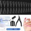 Picture of Beetles Gel Nail Kit Easy Nail Extension Set, Long Stiletto Shaped 240 Pcs Clear False Acrylic Nails Tips with 5 in 1 Nail Glue Innovative Uv Led Lamp DIY Acrylic Nail Kit Manicure Salon at Home