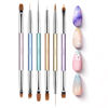 Picture of Beetles 6 Pcs Gel Nail Art Brushes Set Nail Design Brush Gel Paint French Tip Brush Ombre Brush Liner Brush Flat Brush Gradient Nail Brush Dotting Pen Salon DIY at Home Manicure