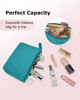 Picture of BAGSMART Small Cosmetic Bag, Elegant Roomy Makeup Bags,Travel Waterproof Toiletry Bag Accessories Organizer Gifts (Teal-1 pcs)