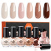 Picture of modelones Nail Polish Set 6 Colors Nude Pink Skin Tones Nail Polish Neutral Brown Nail Polish Kit Quick Dry Nail Polish All Seasons Neutral Brown Manicure DIY Nail Art Salon Home Gift for Women Girl