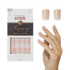 Picture of KISS Classy Press On Nails, 'Simple Enough', Nude, Short Size, Squoval Shape, Includes 28 Fake Nails, 2g Pink Gel Nail Glue, Manicure Stick, Mini file