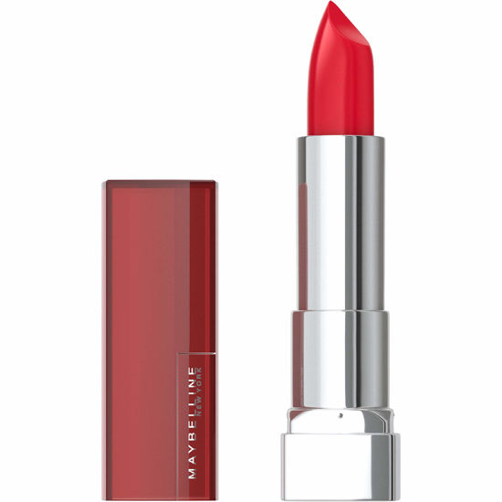 Picture of Maybelline Color Sensational Lipstick, Lip Makeup, Cream Finish, Hydrating Lipstick, Nude, Pink, Red, Plum Lip Color, Red Revolution, 0.15 oz; (Packaging May Vary)