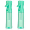 Picture of Continuous Spray Bottle for Hair (10.1oz/300ml) 2 Pack Green Transparen Home Essentials Spray Bottles Empty Ultra Fine Water Mister Spray Bottles For Cleaning, Hairstyling Plants Curly Hair Etc