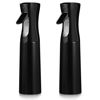 Picture of IMPORX Continuous Spray Bottle for Hair (10.1oz/300ml) 2 Pack Black Home Essentials Spray Bottles For Cleaning Empty Ultra Fine Water Mister Sprayer For Hairstyling Garden Plants Curly Hair Etc