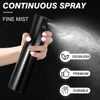 Picture of IMPORX Continuous Spray Bottle for Hair (10.1oz/300ml) 2 Pack Black Home Essentials Spray Bottles For Cleaning Empty Ultra Fine Water Mister Sprayer For Hairstyling Garden Plants Curly Hair Etc