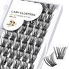 Picture of Lash Clusters B10 D Curl 18mm DIY Eyelash Extensions 72 Clusters Lashes Eyelash Clusters Eyelash Extensions Volume Wispy Individual Lash Clusters at Home Lash Extensions (B10,D-18mm)