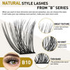 Picture of Lash Clusters B10 D Curl 18mm DIY Eyelash Extensions 72 Clusters Lashes Eyelash Clusters Eyelash Extensions Volume Wispy Individual Lash Clusters at Home Lash Extensions (B10,D-18mm)