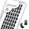 Picture of Lash Clusters D Curl 18mm Manga Lashes 72 Clusters Lashes DIY Eyelash Extensions Anime Lashes Soft Wispy Eyelash Clusters Extensions Spiky Individual Lashes Cluster DIY at Home (B45,D-18mm)