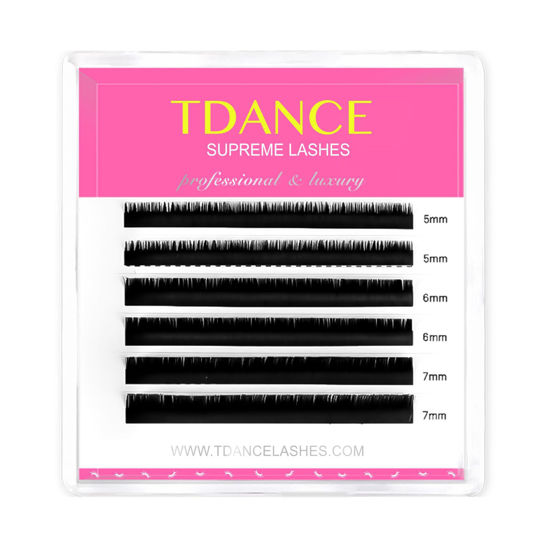 Picture of TDANCE Bottom Lash Extension Bottom Lashes 0.03/0.05/0.07mm Lower Lash Extensions Thickness B Curl 5-7mm Mixed Under Bottom Eyelashes (0.05-B,5-7 mm)