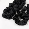 Picture of 16 Pcs Scrunchies for Women - Black Satin Silk Scrunchies for Girls Hair Ties Elastics Bands Ponytail Holder Hair Accessories