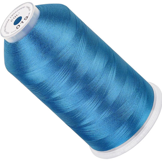 Picture of New brothread - Single Huge Spool 5000M Each Polyester Embroidery Machine Thread 40WT for Commercial and Domestic Machines - Sky Blue