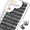 Picture of Lash Clusters B20 Mixed Tray Manga Lashes 72 Clusters Lashes B&Qaugen LASH DIY Eyelash Extensions C D Curl Wispy SpikyIndividual Lashes Cluster at Home (B20,D-14mm)