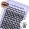 Picture of Lash Clusters Natural Cluster Eyelash Extensions 144 PCS Eyelash Clusters D Curl Z01 Individual Lashes for Beginners 8-18mm Cluster Lashes Superfine Band Eyelash Extension（Z01-D-8-18mix）