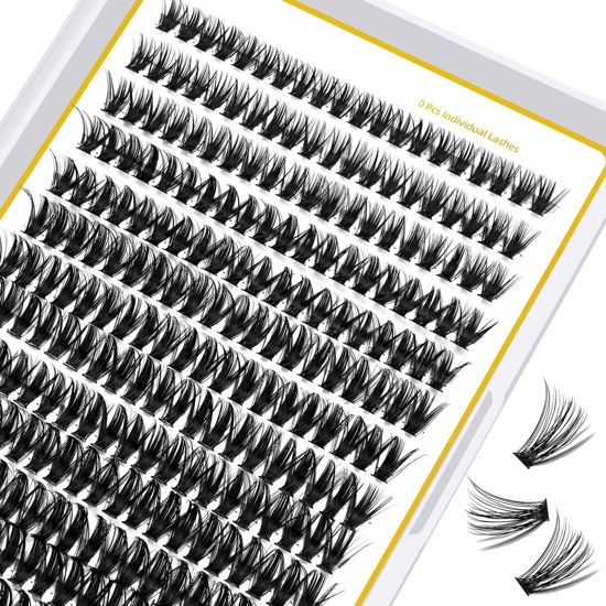 Picture of Lash Clusters 50D-C-18 LASH Individual Lashes 280 Clusters False Eyelash 30D 40D 50D Lash Clusters Extensions Individual Lashes Cluster DIY Eyelash Extensions at Home (50D-C,18MM)