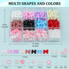 Picture of 600 Pcs 3D Nail Charms and Flatback Pearls #4, 8 Colors Bow + Pink&White Star Heart Moon Cute Charms + 2-6mm White Pearls for Nail Art Design with Nail Charm Glue(UV Needed) and Pickup Tools