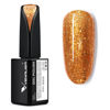 Picture of VENALISA 15ml Glitter Gold Gel Nail Polish, Sparkle Orange Gold Gel Polish Shiny Gold Color Soak Off UV LED Sparkly Shimmer Nail Gel Polish Nail Art Starter Manicure Salon DIY at Home, 0.53 OZ