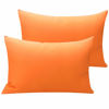 Picture of NTBAY Microfiber Toddler Pillowcases with Envelope Closure, 2 Pack 100% Brushed Microfiber Super Soft Travel Kids Nursery Pillow Cases, 14"x20" Fits Pillows Sized 12"x16" 13"x18" 14"x19", Orange