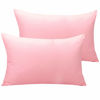 Picture of NTBAY Microfiber Toddler Pillowcases with Envelope Closure, 2 Pack 100% Brushed Microfiber Super Soft Travel Kids Nursery Pillow Cases, 14"x20" Fits Pillows Sized 12"x16" 13"x18" 14"x19", Pink