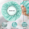 Picture of Reusable Shower Cap for Women, Large Waterproof Shower Bonnet Washable Elastic Band Bath Hair Hat for Long Hair, Braids(Mint Green)