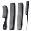 Picture of Mars Wellness 4 Piece Professional Comb Set Black - USA MADE - Fine Pro Tail Combs, Dresser Hair Comb Styling Comb - Premium Grade for Men and Women - Parting Teasing and Styling