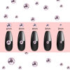 Picture of Canvalite 1500PCS Pink Rhinestones Flat Back Gems, Nail Rhinestones Nail Art Gems with Pick Up Tweezers and Rhinestone Picker Dotting Pen, Nail Art Tools for Nails, Clothes, Face, Craft