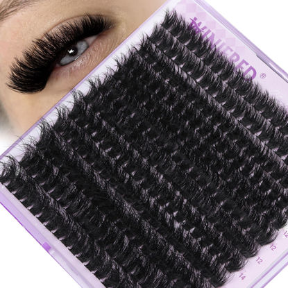 Picture of Winifred Lash Clusters Fluffy Cluster Eyelash Extensions Wispy Lash Clusters 80D Individual Lashes Thick Volume Cluster Lashes D Curl Lash Extension Mink Eyelash Clusters (240pcs)