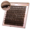 Picture of Brown Lash Clusters Fluffy Dark Brown Individual Lashes Wispy Thick Volume Lash Extension D Curl Clusters Eyelashes 80D Brown Mink Clusters Lashes by Winifred (8-18mm)