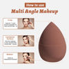 Picture of BS-MALL Makeup Sponge Set for Foundation Concealer Brown Color Pack of 7