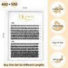 Picture of QUEWEL Cluster Lashes 240Pcs Individual Lashes 40D+50D C Curl Mix8-14mm Lash Extensions Clusters Lashes Soft&Natural False Eyelashes Individual DIY Eyelash Extension at Home(40D+50D C mix-8-14)