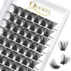 Picture of QUEWEL Lash Clusters 72 Pcs Cluster Lashes Wide Stem Eyelash Clusters C/D Curl 8-16mm DIY Eyelash Extensions Mega Style for Self Easy To Use at Home (Mega-D-16)