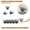 Picture of QUEWEL Cluster Lashes 72 Pcs Wide Stem Individual Lashes C/D Curl 8-16mm Length DIY Eyelash Extension False Eyelashes Fluffy Styles Soft for Personal Makeup Use at Home (Fluffy-D-MIX8-16)