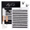 Picture of Lash Clusters DIY Lash Extensions Kit 200pcs Individual Lashes Clusters 60D D Curl Eyelash Extension Kit with Applicator and Lash Bond&Seal,Clusters Lash Glue Remover Mix 10-16mm(60D-0.07D)