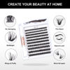 Picture of Lash Clusters DIY Lash Extensions Kit 200pcs Individual Lashes Clusters 60D D Curl Eyelash Extension Kit with Applicator and Lash Bond&Seal,Clusters Lash Glue Remover Mix 10-16mm(60D-0.07D)